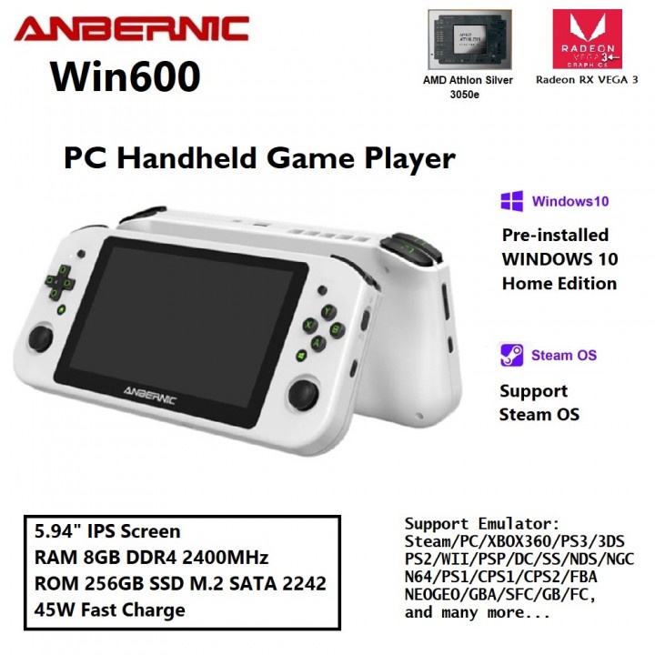 anbernic win600 ブラック 3050e 8G+256G（Jual ANBERNIC Win600 3050e 