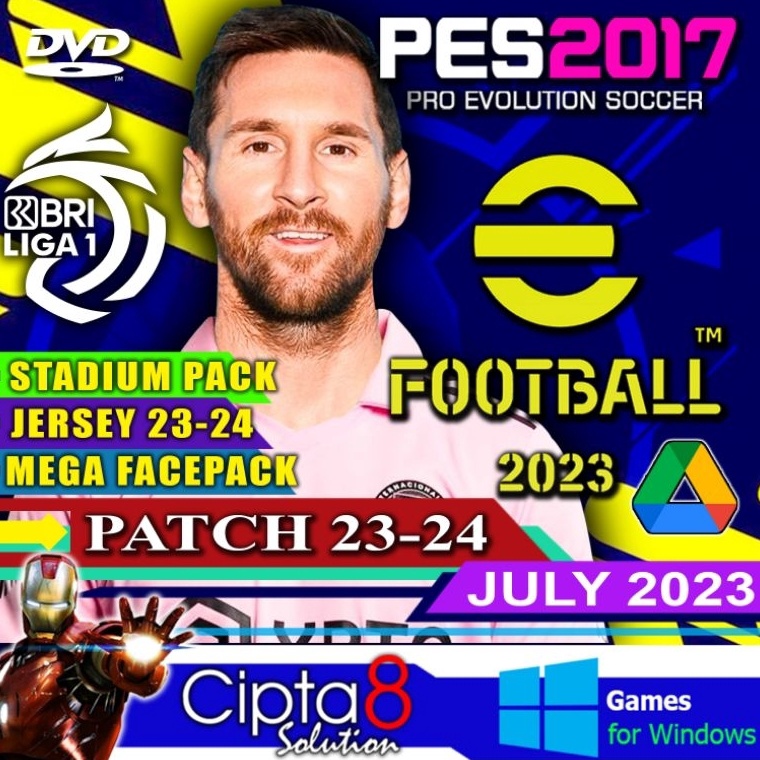 Jual PES 2017 PATCH 2023 + LIGA BRI - PC LAPTOP GAMES