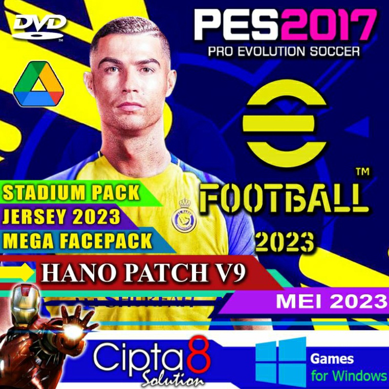 Jual ORDER SAJA GAN PES 2017 + HANO PATCH V9 SEASON 2023 PRO EVOLUTION SOCCER 2017 GAME PC