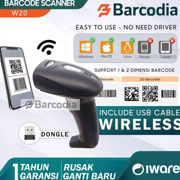 Jual 2D Wireless Barcode Scanner Ultron UltW20 (QrCode, EFaktur