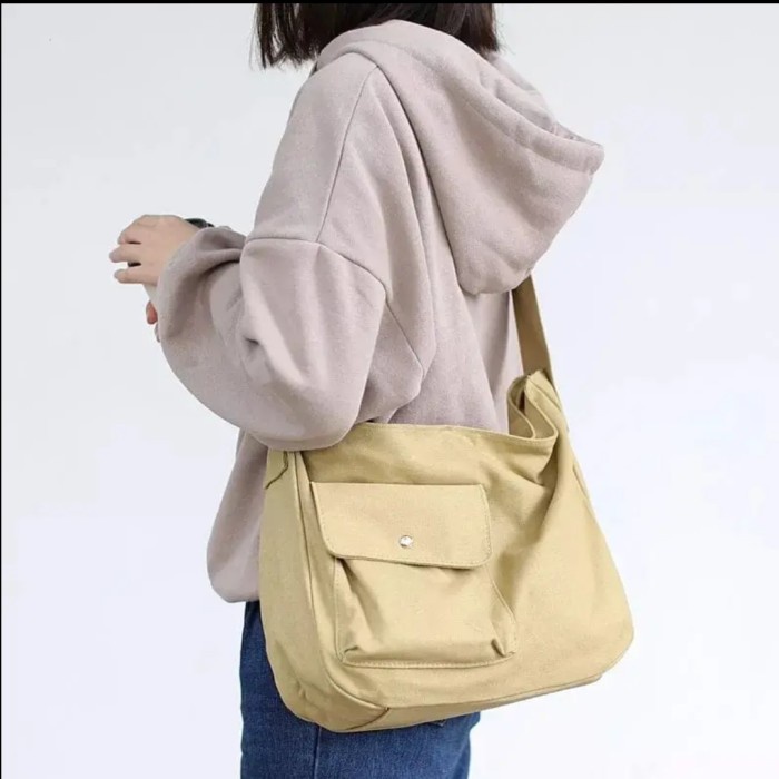 Jual Tas Selempang Pria Canvas Cotton