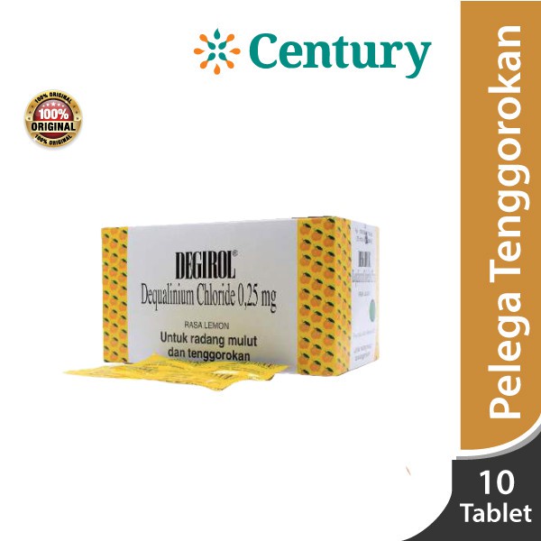 Jual Degirol Lozenges 1 Strip isi 10 Tablet / Sariawan / Radang ...