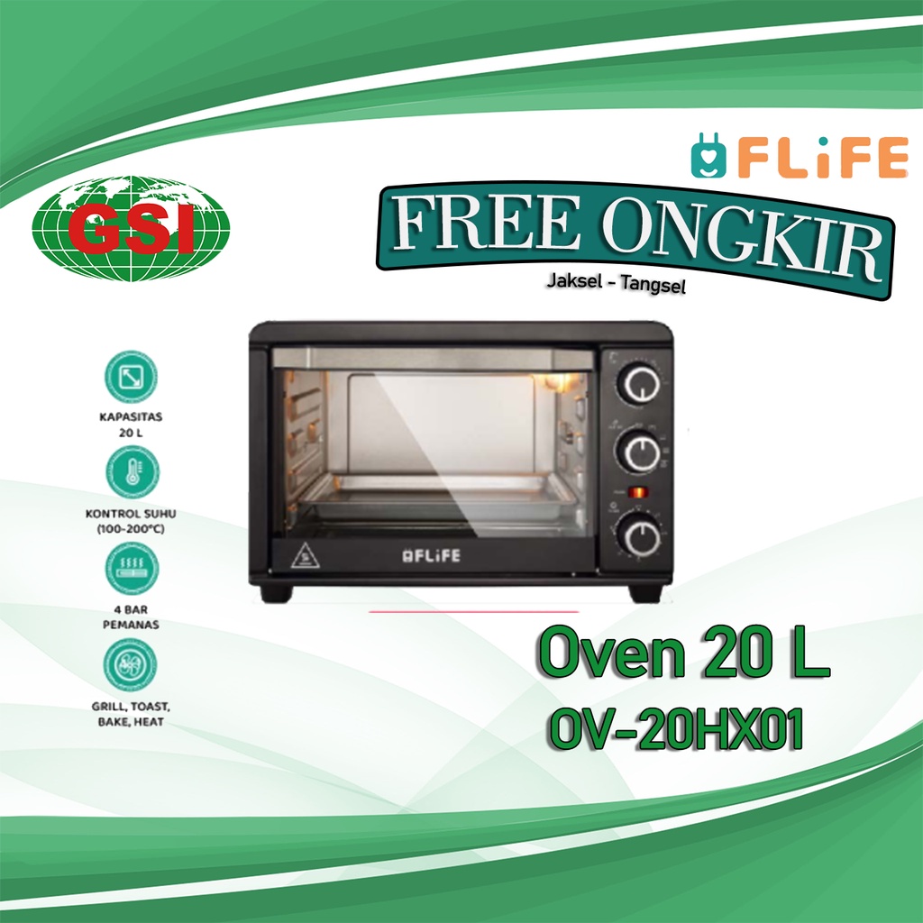 Jual Oven Listrik Low Watt Kapasitas Liter Di Lengkapi Dengan Elemen Pemanas Merk Flife