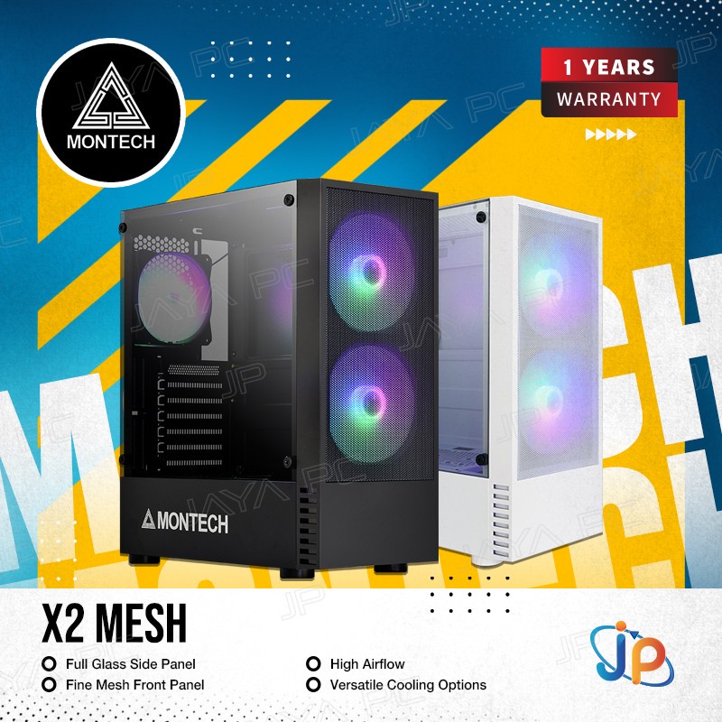 Jual Montech X2 Mesh CPU Case - Tempered Glass Chassis | Shopee Indonesia