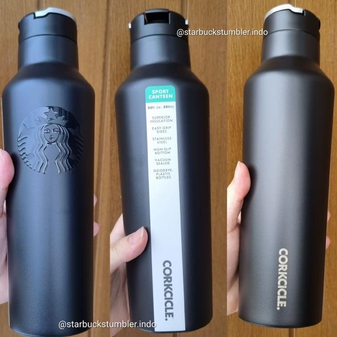 Jual Starbucks x Corkcicle Black Matte Hitam Tumbler Stainless Venti