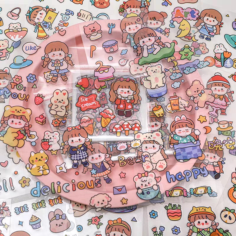 Jual JR - 10LEMBAR / STIKER MOMO MOTIF KARAKTER WATERPROOF DIY LUCU ...
