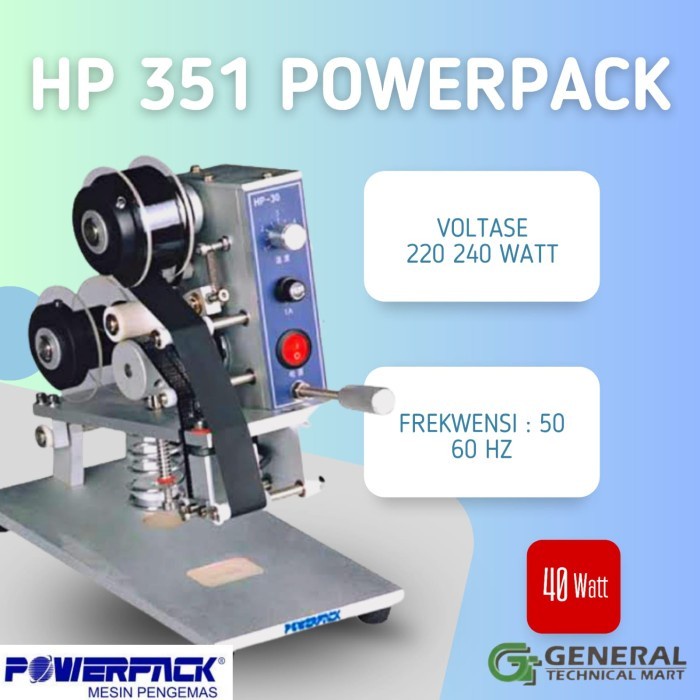 Jual Mesin Cetak Expired Date Powerpack HP 351 Kode Produksi | Shopee ...