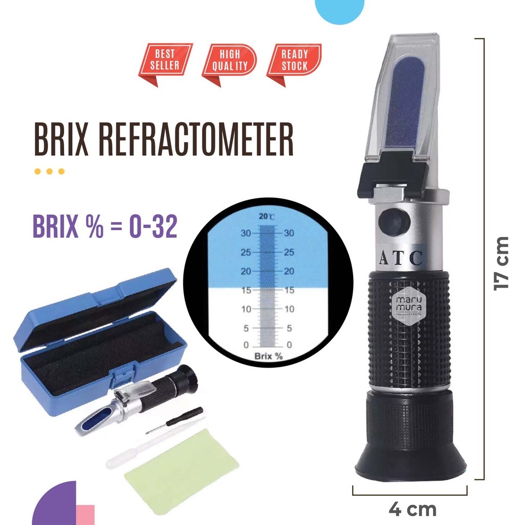 Jual Brix Refractometer Alat Ukur Kadar Gula Makanan Minuman Alat