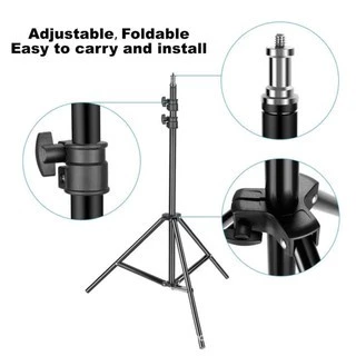 Tripod 2 1 Meter Light Stand Tripod Universal 2 Meter Multifungsi TANPA HOLDER HP