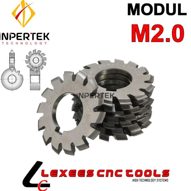 Jual Best Sales Gear Involute Cutter Modul 2 Cutter Modul Pembuat Gear ...