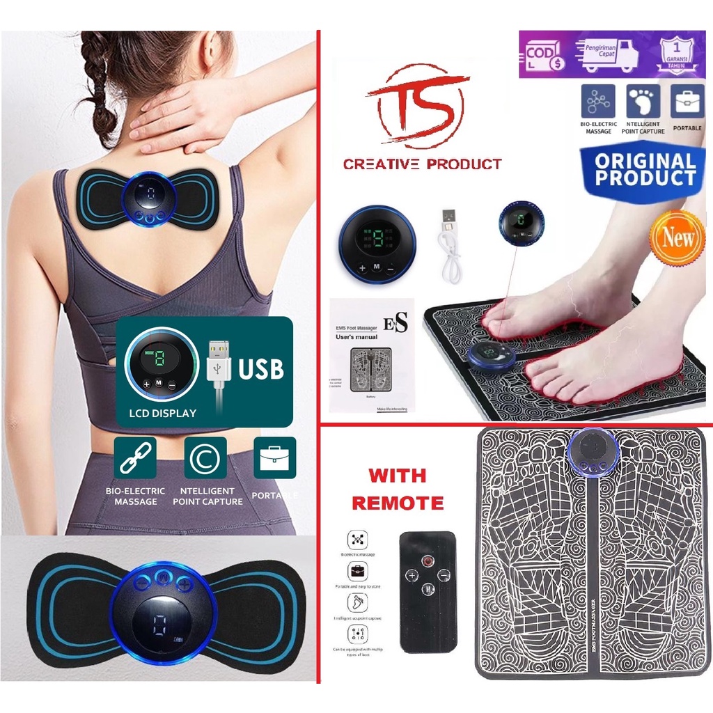 Jual alat pijat kaki therapi kaki EMS foot pad massager recharge foot