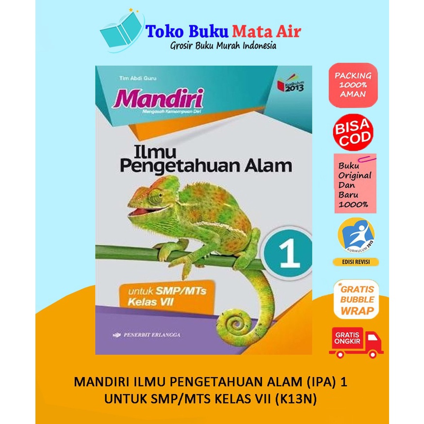 Jual BEST SELLER ORIGINAL MANDIRI ILMU PENGETAHUAN ALAM UNTUK SMP/MTs ...