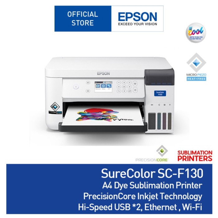 Jual Printer Epson Surecolor Sc F130 A4 Dye Sublimation Textile Printer Shopee Indonesia 7269