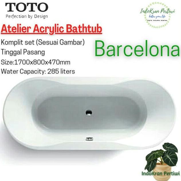 Jual Bathtub Toto Atelier Barcelona (Acrylic Bathtub) Shopee Indonesia