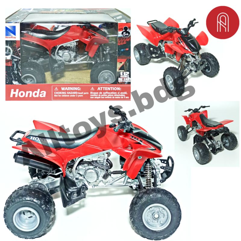 Cadeau Moto Aléatoire Quad Miniature Honda TRX450R New Ray - Échelle 1/12 | Modèle Collector - Coloris Aléatoire Modèle Réduit Quad