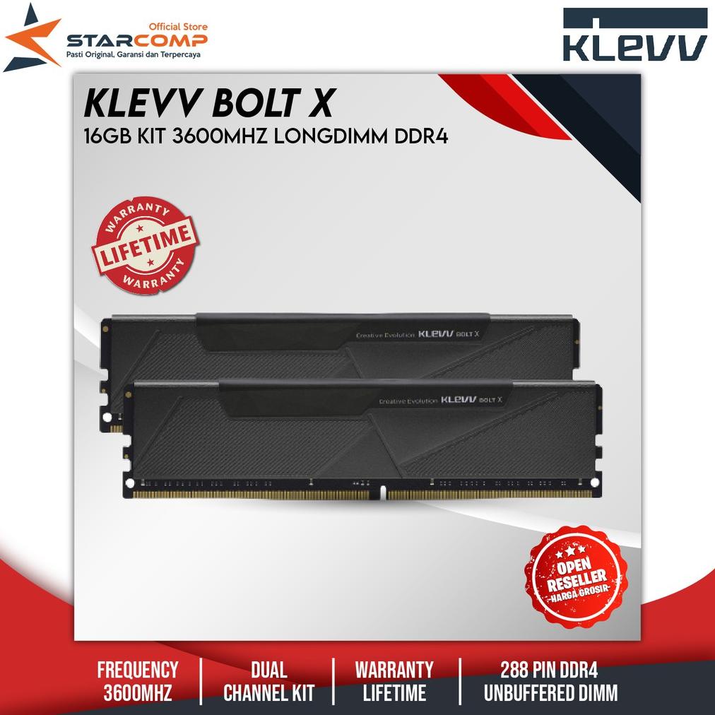 Klevv Bolt X 16gb Dimm 3600mhz 16gb Klevv Bolt X 3600 Mhz Ddr4