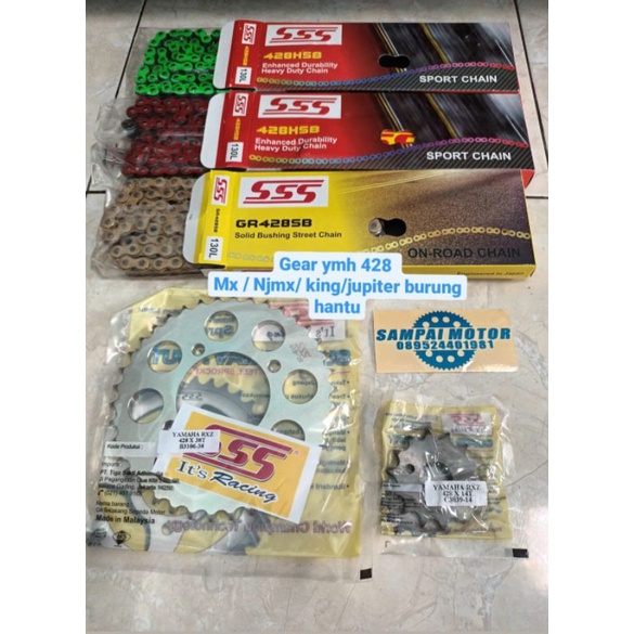 Jual Gear set SSS Yamaha RXZ 428 ( mx/njmx/king/jupiterz burung hantu ...