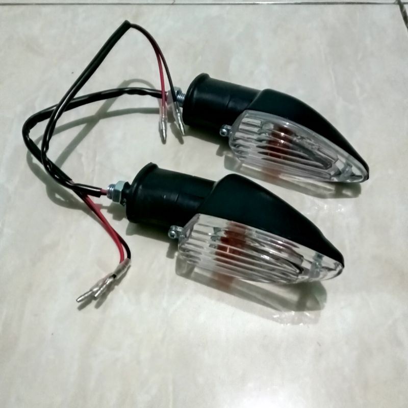 Jual Lampu Sean riting model standar motor Yamaha Vixion New hitam ...