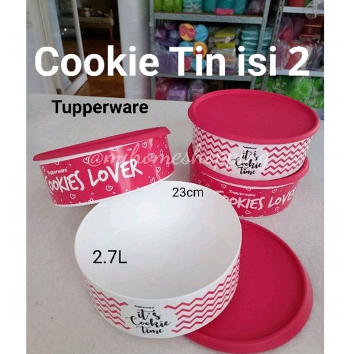 Tupperware cookie tin canister 2.7L (2pcs)
