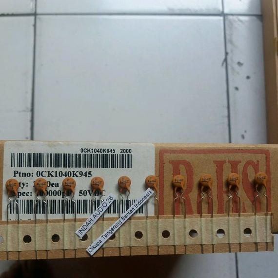 Jual cap 104 50v RoHS capasitor 104 50 vdc kapasitor 0.1uf 50 v ...