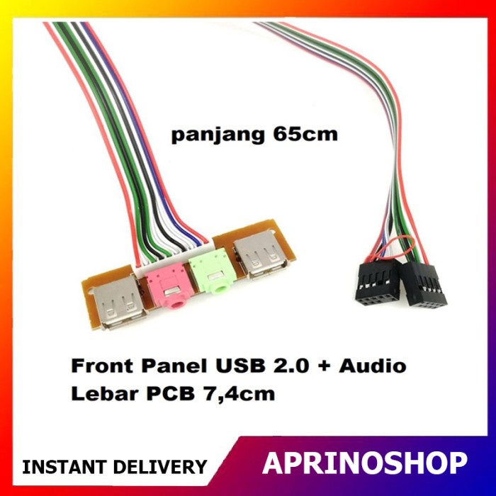 Jual Kabel Front Panel USB AUDIO Sound Jack 3.5mm for PC CPU Mainboard