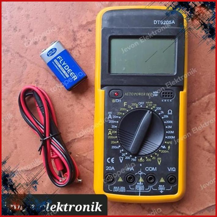 Jual (JEVON) MULTIMETER DIGITAL DT9205A MULTITESTER AVO MULTI METER