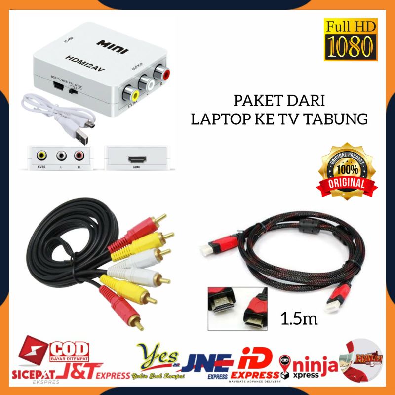 Jual Jual [COD] PAKET HDMI LENGKAP DARI LAPTOP STB PS3 KE TV TABUNG