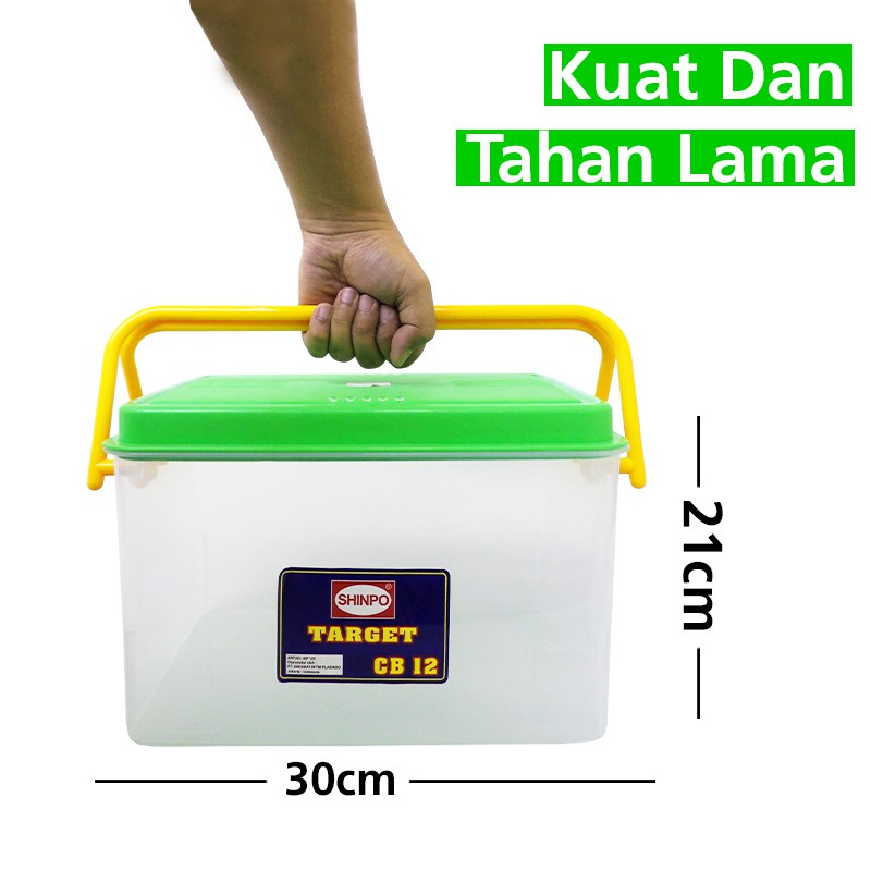 Jual SHINPO Target Container Box Plastik with Lock Klip Pengunci 12 L ...