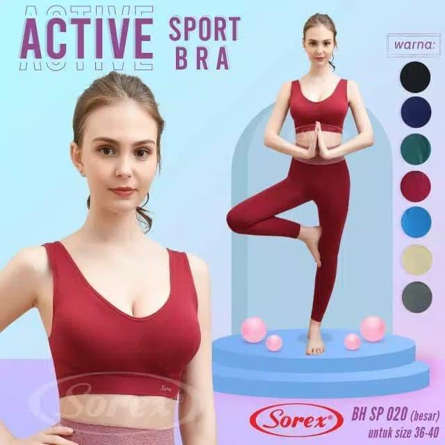 Jual Terlaris Sorex Bra Sport Rajut Stretch Sp 020 Busa Tipis Tanpa ...