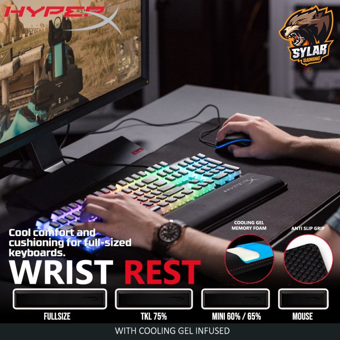 Jual HYPERX WRIST REST COOL GEL FOR GAMING KEYBOARD Shopee Indonesia