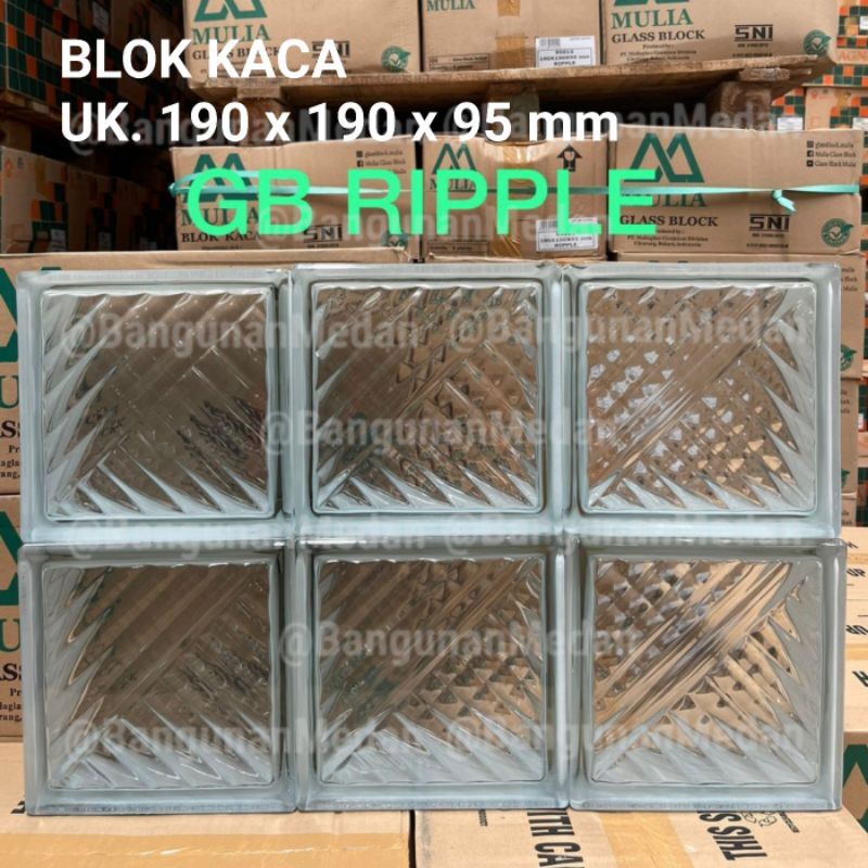 Jual Blok Kaca Glass Block Ass Block Kaca Block Mulia Glass Corak Ripple Opal Lotus 9170