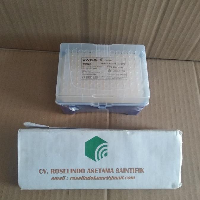 Jual Filter Tips Sterile 100 Ul Pipet Tip For Micropipette 96/Rack Vwr