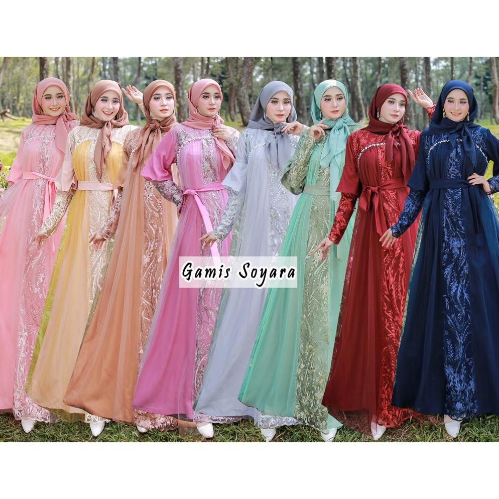 Jual SOYARA DRESS GAMIS PESTA BUSANA MUSLIMAH BRIDESMAID SERAGAMAN ...