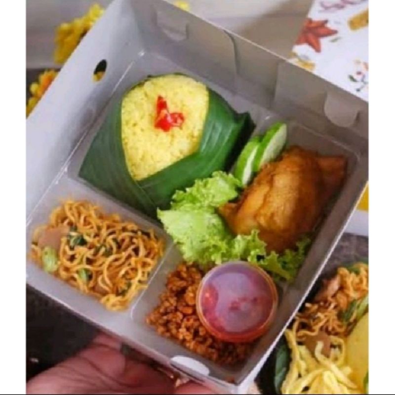 Jual Nasi Kuning Box Murah Sederhana Halal | Shopee Indonesia