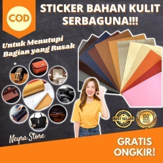 Jual Stiker Sticker Kulit Perekat Penambal Tambalan Kursi Sofa jok tas ...