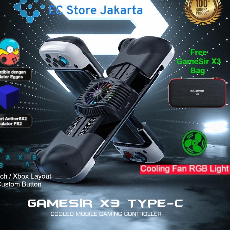 GameSir X3 Type C Gamepad Mobile Phone Controller with Cooling Fan