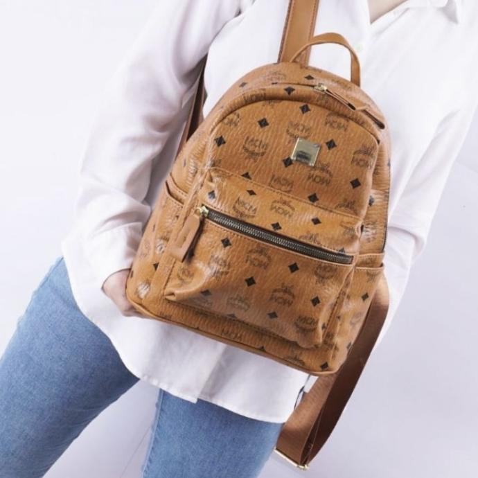 Jual Tas ransel mcm in visetos cognac medium size brown