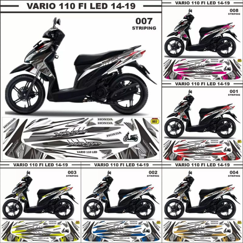 Jual Stiker Vario LED 110 fi Striping variasi Honda Vario fi sticker