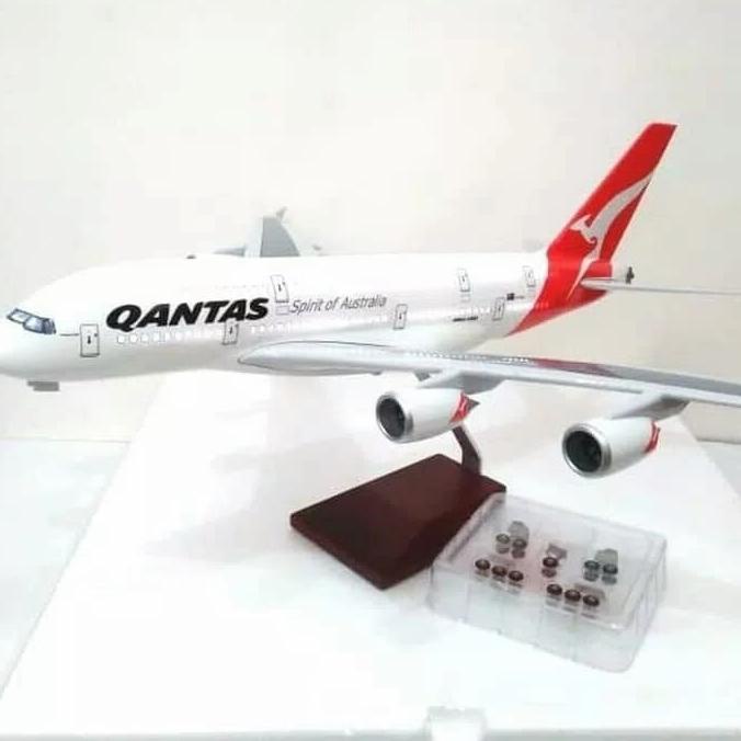 Gemini Jets - Réplique Avion de Ligne Qantas Airbus A380 VH-OQH Go Wallabies - 1:400 - Jeux - Jouets