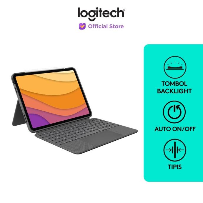 Jual Logitech Combo Touch Keyboard Case Backlit with Trackpad for iPad ...
