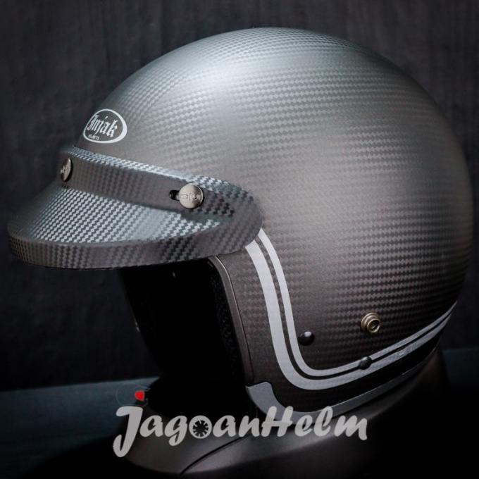 Jual helm helm injak retro #002 round | grey doff | bogo classic ...