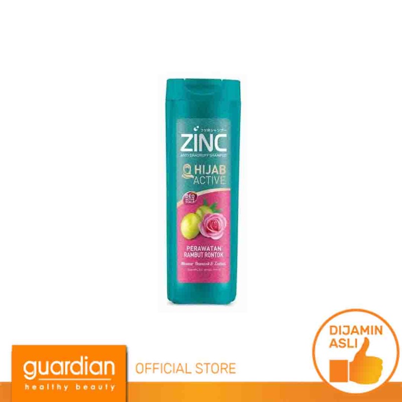 Jual ZINC Hijab Active Shampoo Perawatan Rambut Rontok 170ml Shopee
