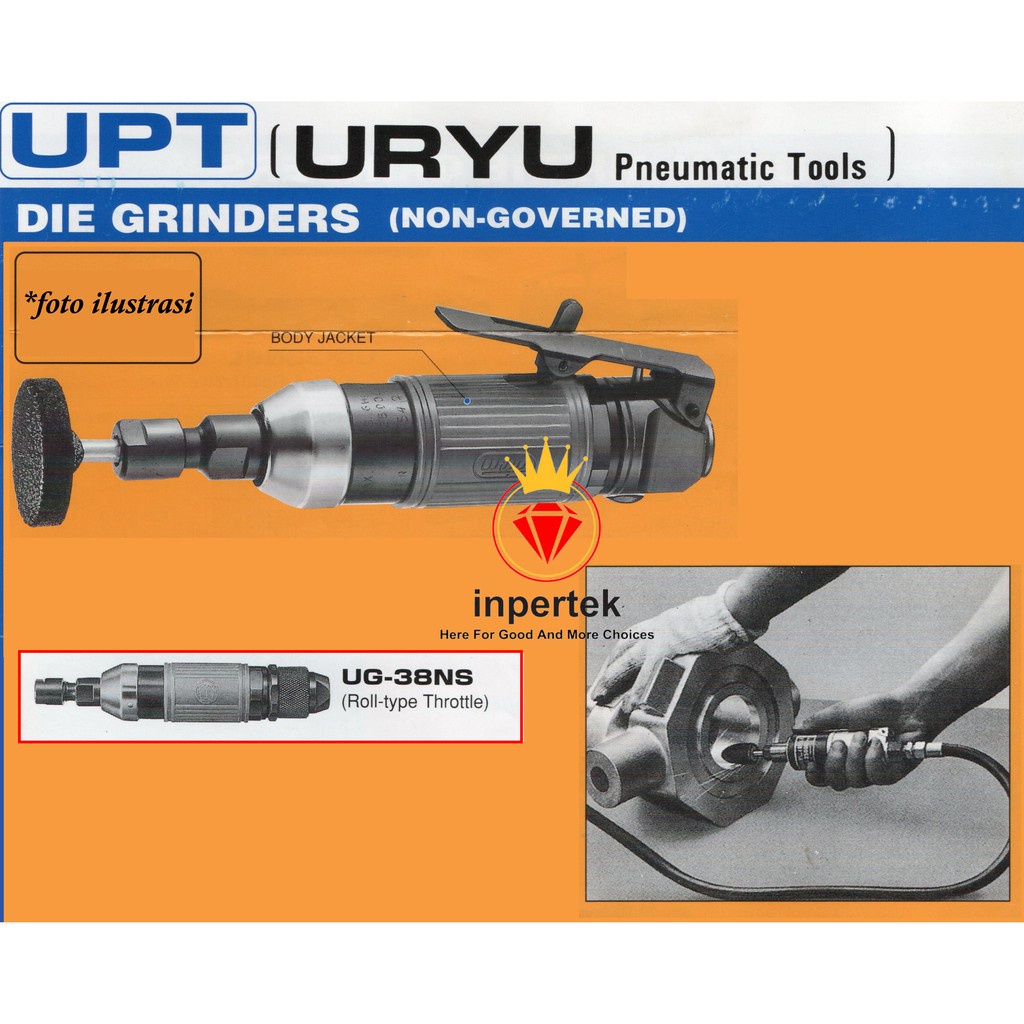 Jual Die Grinder UG-38NS URYU Mesin Cuner 3mm 6mm Gerinda Tuner Angin ...