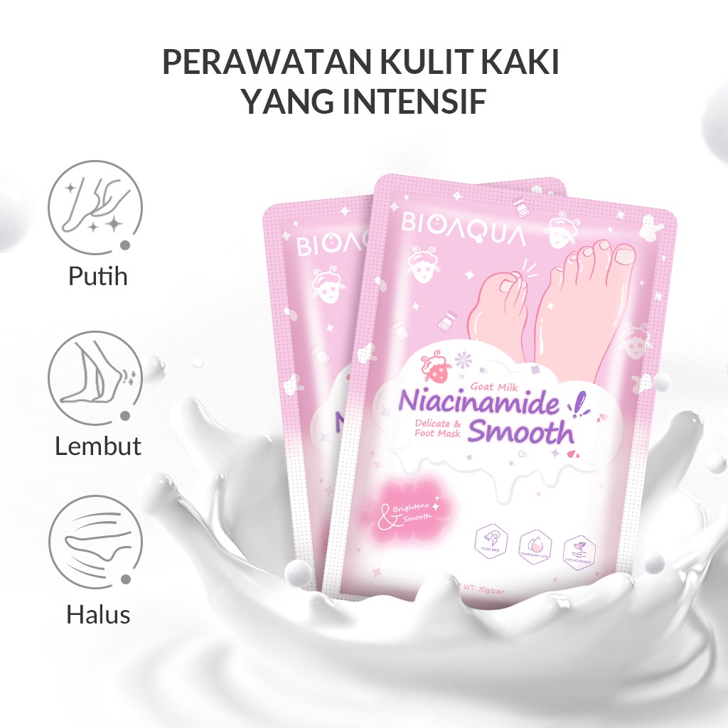 Jual Sunisa X Bioaqua Goat Milk Niacinamide Exsfoliasi Hand Foot Mask