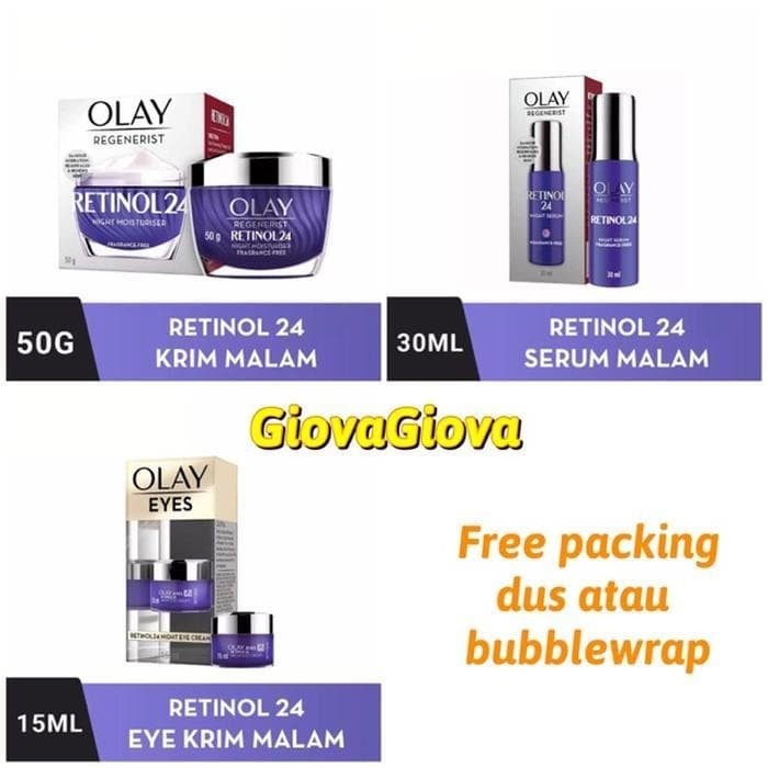 Jual Olay Regenerist Retinol 24 Nht Cream Serum Eye 5G 3Ml 15Ml Krim