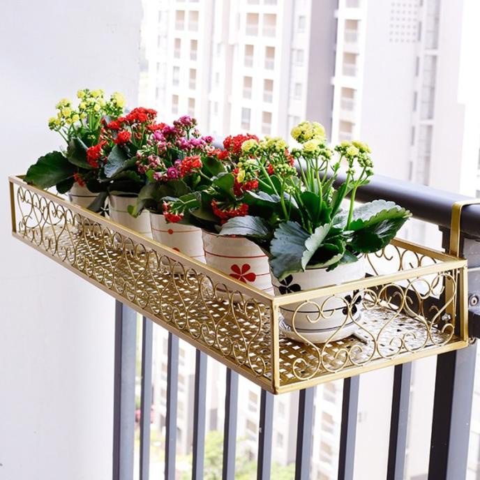 Jual Goland Railing iron frame Rak Gantung Rak Pot Tanaman Gantung ...