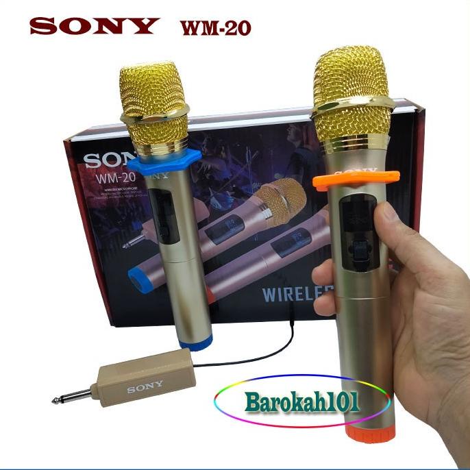 Jual Mic Wireless Double Sony Wm Microphone Tanpa Kabel Wm Mik