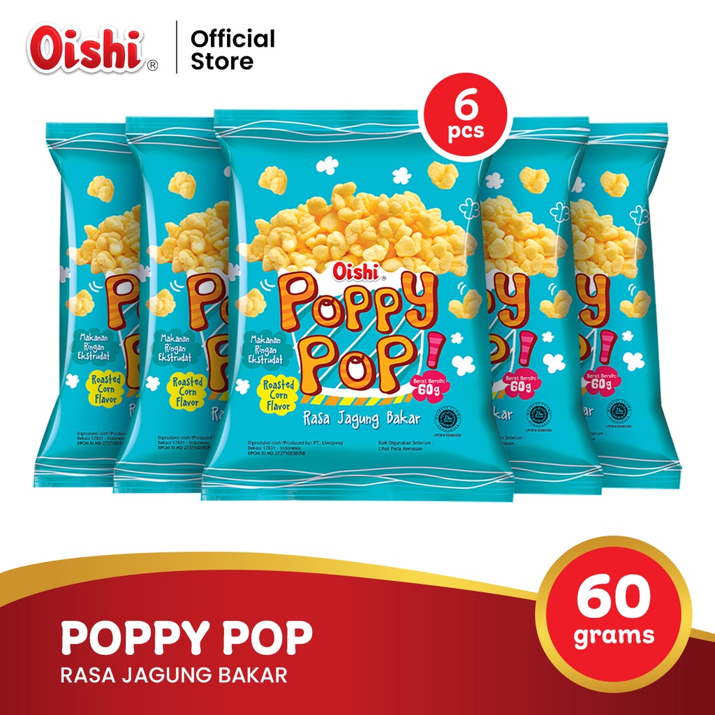 Jual Poppy Pop Rasa Jagung Bakar - Multipack 6 pcs | Shopee Indonesia