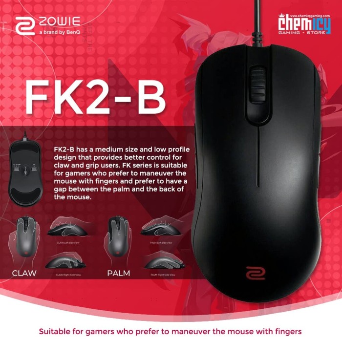 Jual Zowie Benq FK2B / FK2-B Black Gaming Mouse | Shopee Indonesia