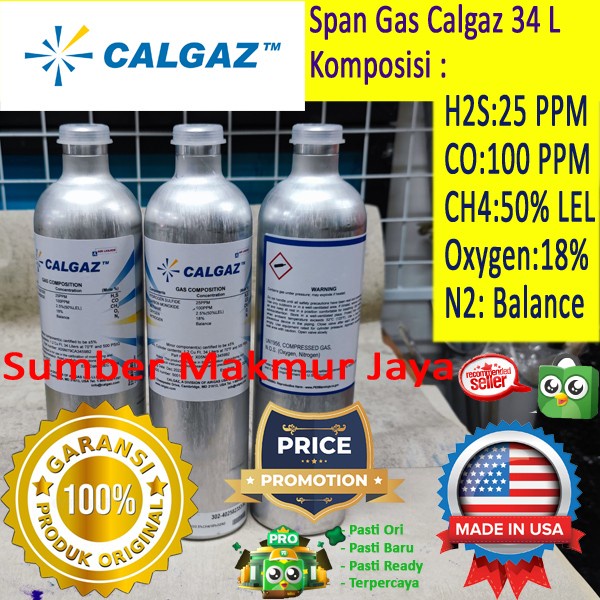 Jual PROMO!!! SPAN GAS / CALIBRATION GAS GAS KALIBRASI CALGAZ 34L